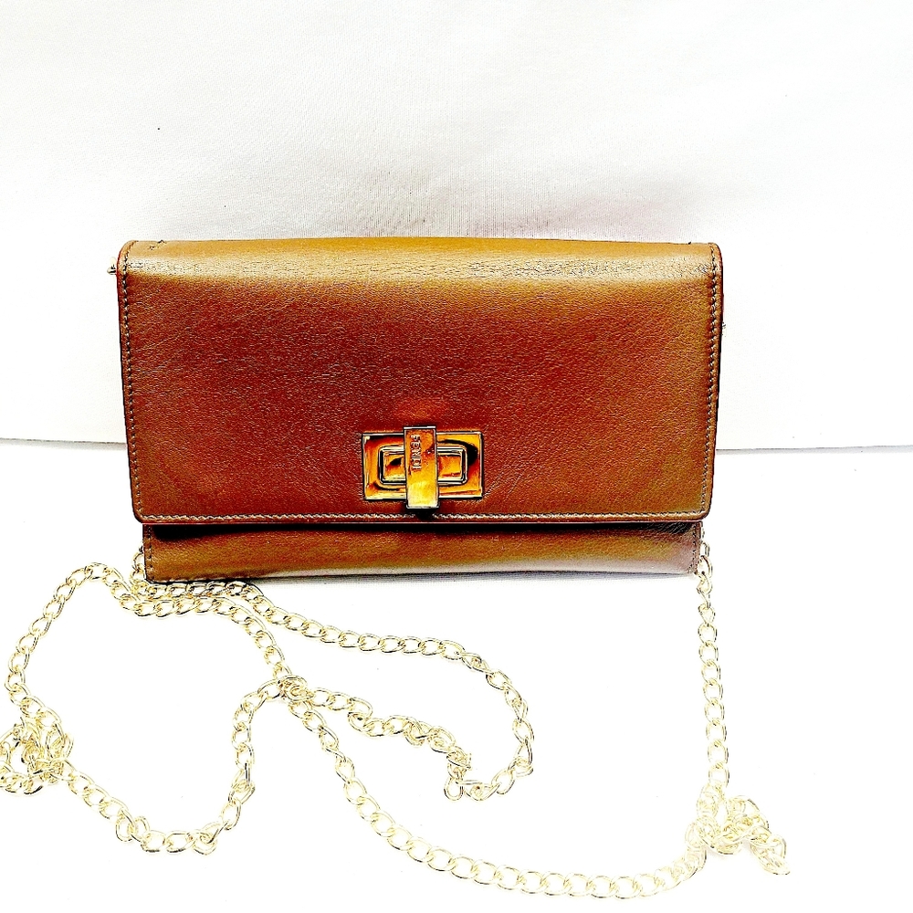 Fendi Leather Wallet On Chain